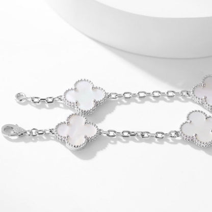 [✨ROSE✨]CLOVER 10 MOTIFS WHITE MOTHER OF PEARL NECKLACE