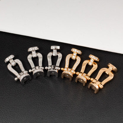 [✨ROSE✨]FORCE LARGE HORSESHOE HALF DIAMOND BRACELET ROSE GOLD