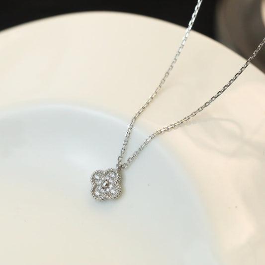 [✨ROSE✨]CLOVER MINI 9.5MM PENDANT DIAMOND NECKLACE