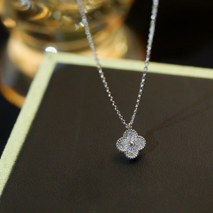 [✨ROSE✨]CLOVER MINI 9.5MM PENDANT DIAMOND NECKLACE