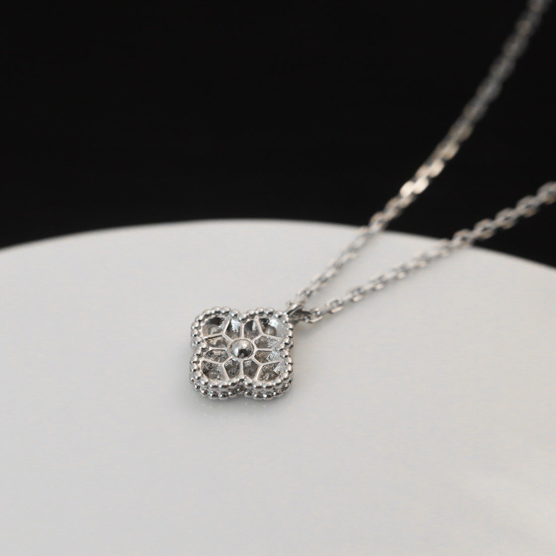 [✨ROSE✨]CLOVER MINI 9.5MM PENDANT DIAMOND NECKLACE