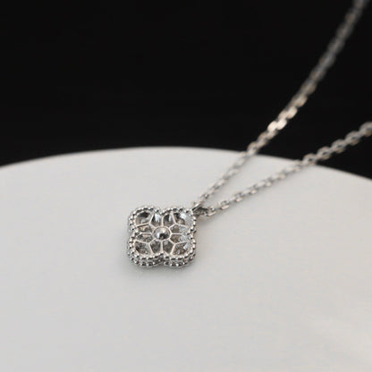 [✨ROSE✨]CLOVER MINI 9.5MM PENDANT DIAMOND NECKLACE