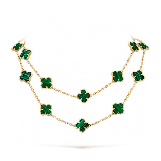 [✨ROSE✨]CLOVER 20 MOTIFS MALACHITE GOLD