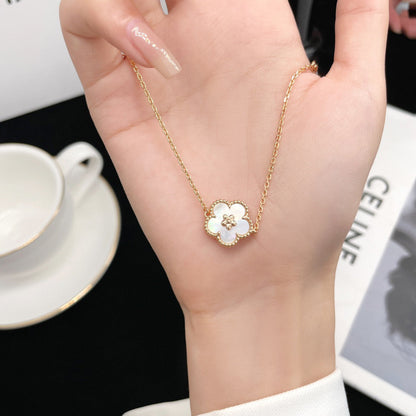 [✨ROSE✨]LUCKY WHITE MOP PLUM BLOSSOM  BRACELET