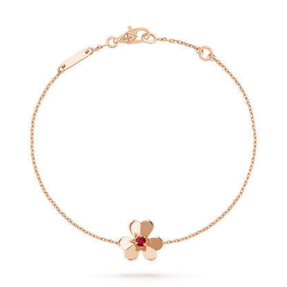 [✨ROSE✨]FRIVOLE GOLD FLOWER PINK MALACHITE BRACELET