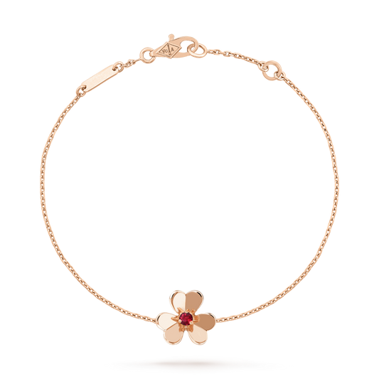 [✨ROSE✨]FRIVOLE GOLD FLOWER PINK MALACHITE BRACELET