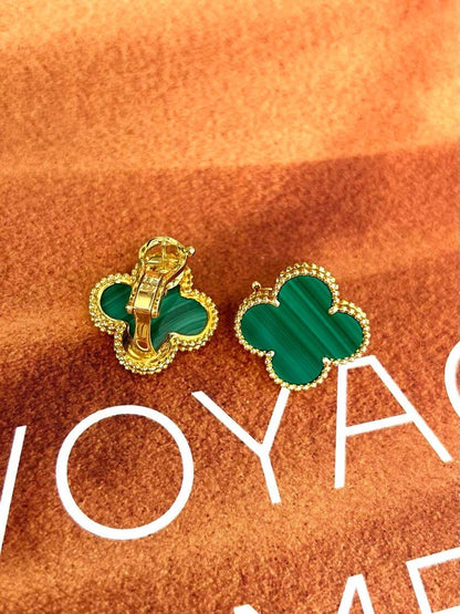 [Rose Jewelry] CLOVER LARGE (20mm) 1 MOTIFS GREENER MOP STUD EARRINGS