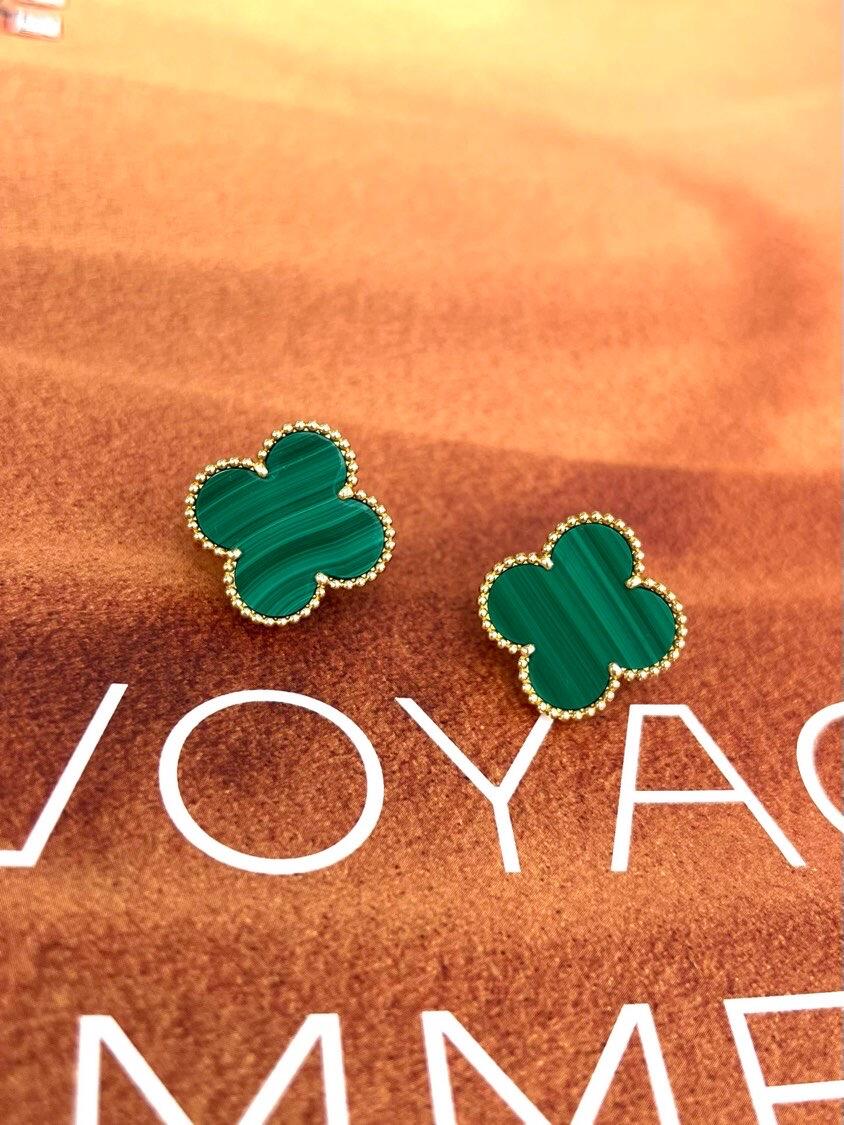 [Rose Jewelry] CLOVER LARGE (20mm) 1 MOTIFS GREENER MOP STUD EARRINGS