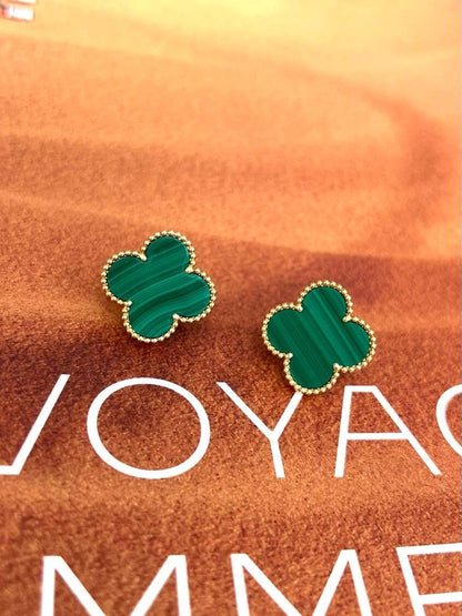 [Rose Jewelry] CLOVER LARGE (20mm) 1 MOTIFS GREENER MOP STUD EARRINGS