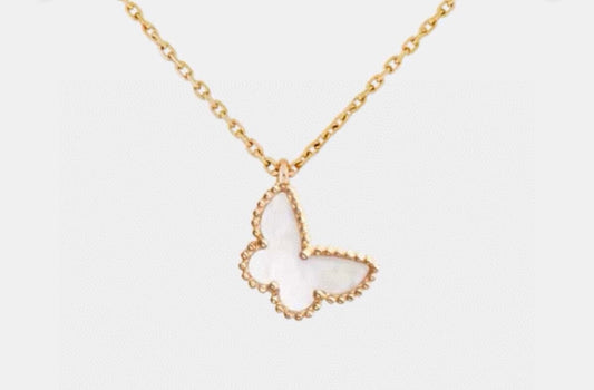 [✨ROSE✨]CLOVER BUTTERFLY NECKLACE