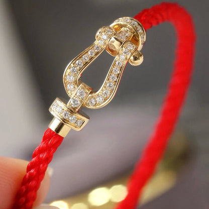 [✨ROSE✨]FORCE LARGE HORSESHOE FULL DIAMOND BRACELET ROSE GOLD