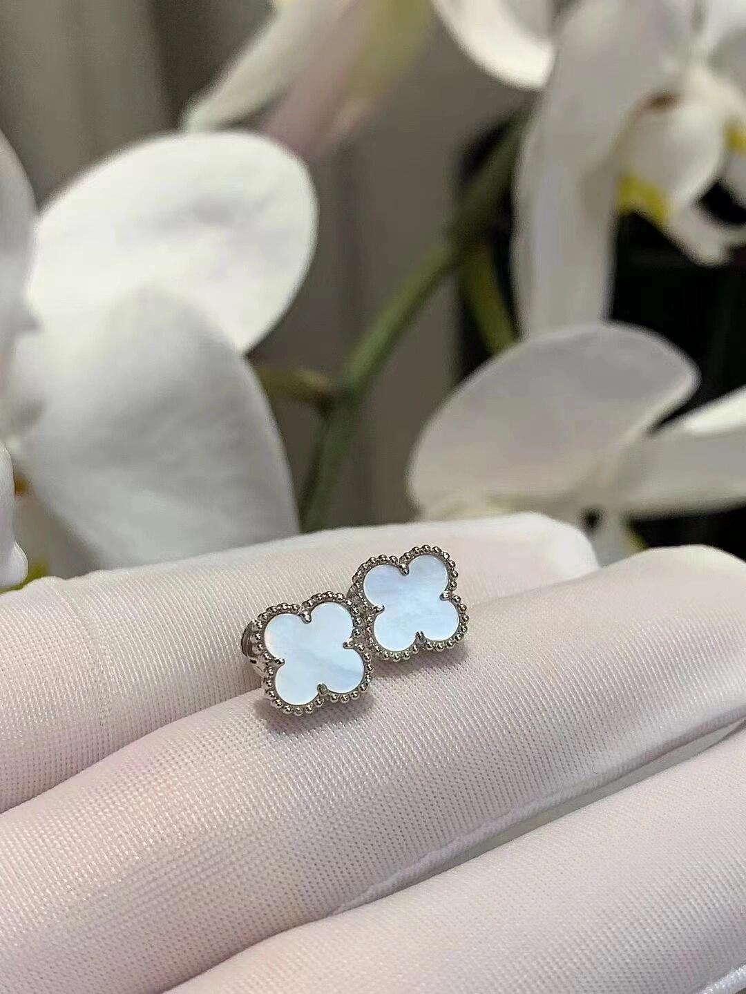 [✨ROSE✨]CLOVER MINI 9.5MM SILVER EARRINGS