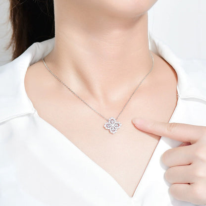 [✨ROSE✨]LOOP NECKLACE FULL MOTIF DIAMOND 16MM MULTIPLE COLORS