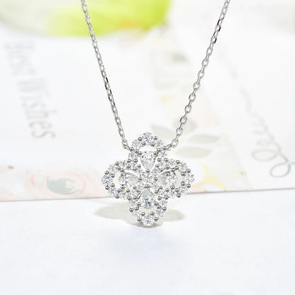 [✨ROSE✨]LOOP NECKLACE FULL MOTIF DIAMOND 16MM MULTIPLE COLORS