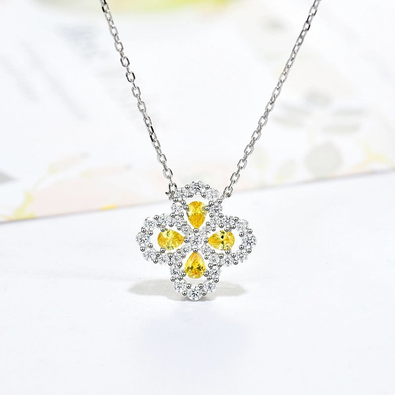 [✨ROSE✨]LOOP NECKLACE FULL MOTIF DIAMOND 16MM MULTIPLE COLORS