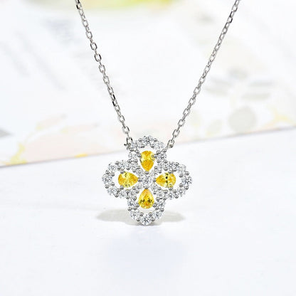 [✨ROSE✨]LOOP NECKLACE FULL MOTIF DIAMOND 16MM MULTIPLE COLORS