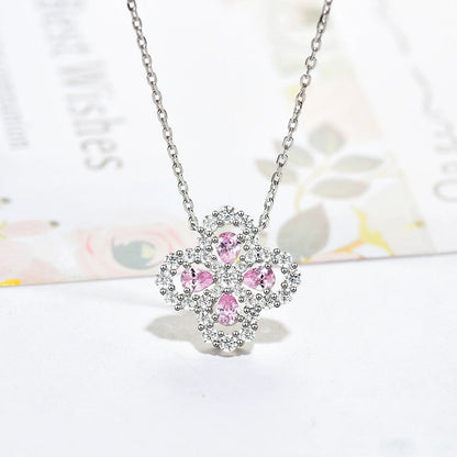 [✨ROSE✨]LOOP NECKLACE FULL MOTIF DIAMOND 16MM MULTIPLE COLORS