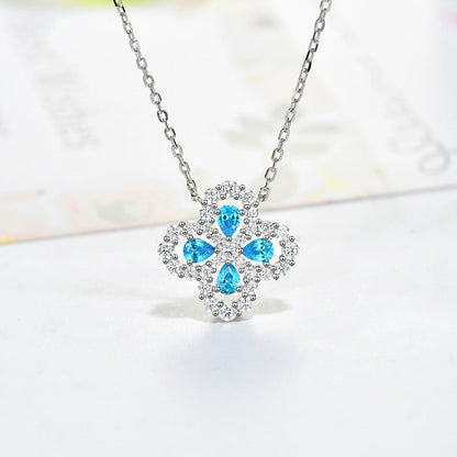 [✨ROSE✨]LOOP NECKLACE FULL MOTIF DIAMOND 16MM MULTIPLE COLORS