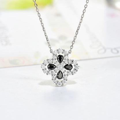 [✨ROSE✨]LOOP NECKLACE FULL MOTIF DIAMOND 16MM MULTIPLE COLORS