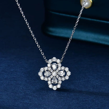 [✨ROSE✨]LOOP NECKLACE FULL MOTIF DIAMOND 16MM MULTIPLE COLORS