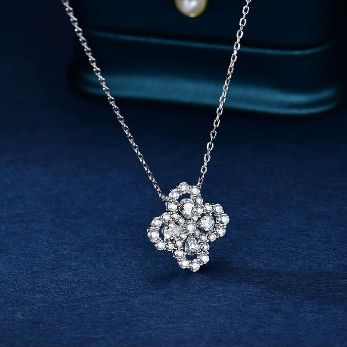 [✨ROSE✨]LOOP NECKLACE FULL MOTIF DIAMOND 16MM MULTIPLE COLORS