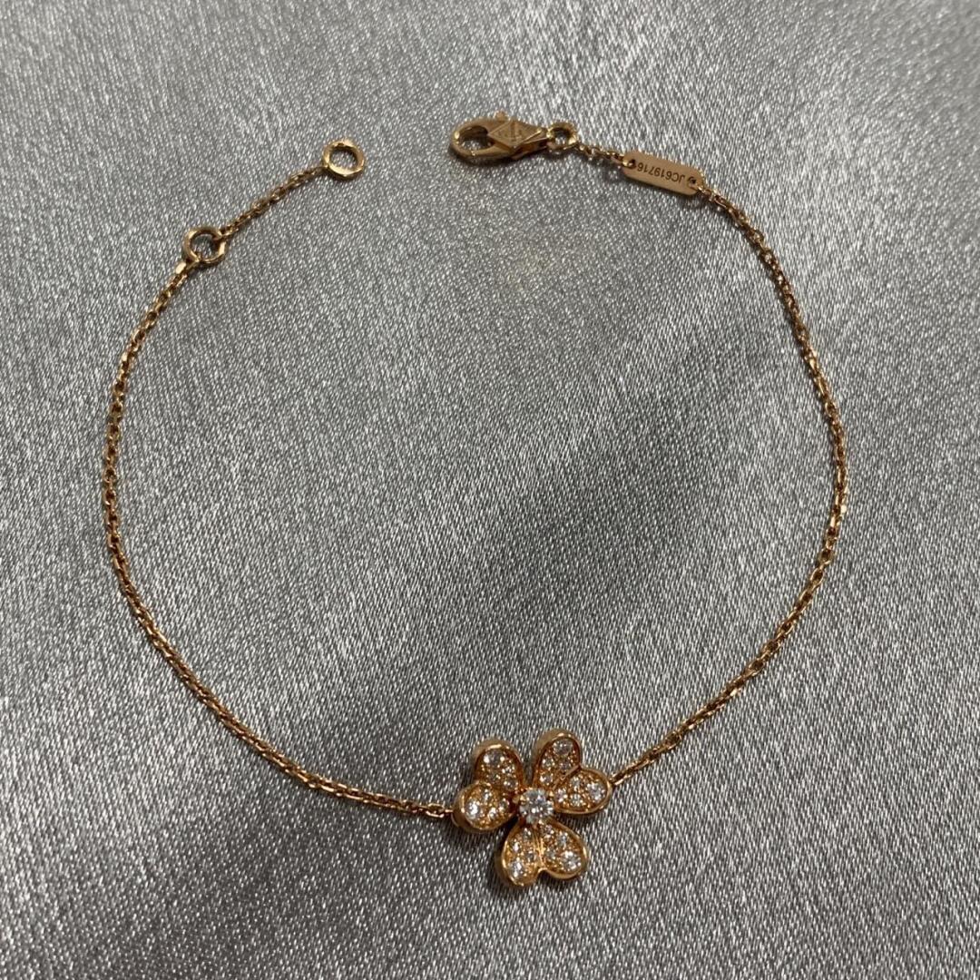 [✨ROSE✨]FRIVOLE ROSE GOLD FLOWER DIAMOND BRACELE