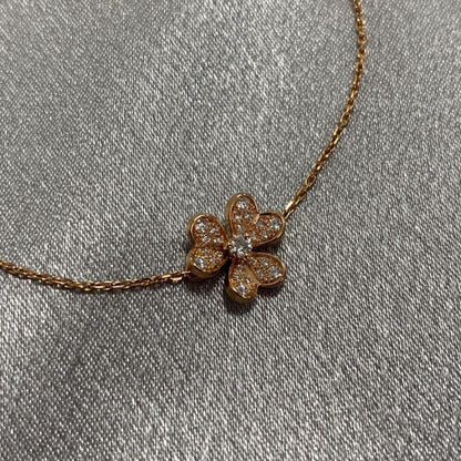 [✨ROSE✨]FRIVOLE ROSE GOLD FLOWER DIAMOND BRACELE