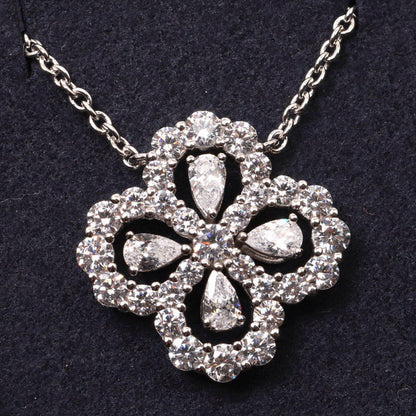 [✨ROSE✨]LOOP NECKLACE FULL MOTIF DIAMOND 16MM MULTIPLE COLORS