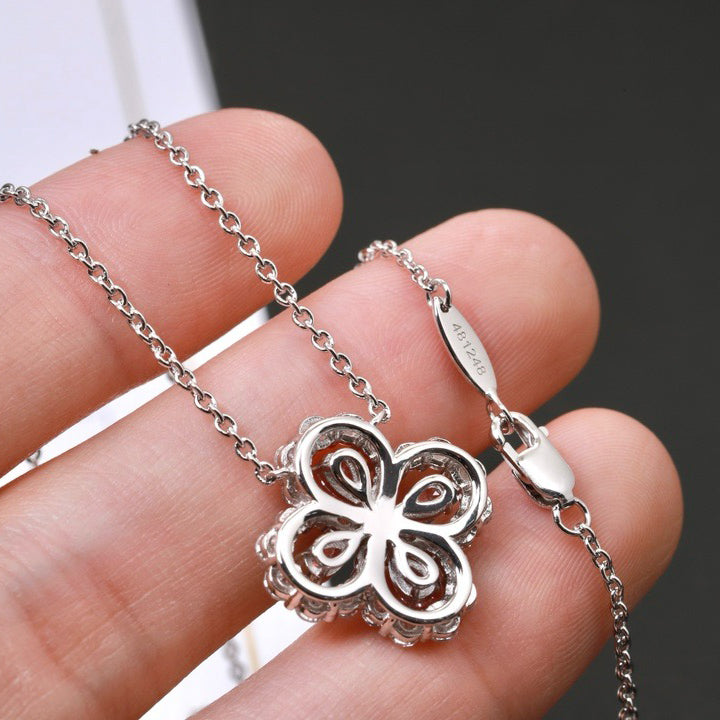 [✨ROSE✨]LOOP NECKLACE FULL MOTIF DIAMOND 16MM MULTIPLE COLORS