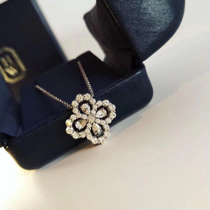 [✨ROSE✨]LOOP NECKLACE FULL MOTIF DIAMOND 16MM MULTIPLE COLORS