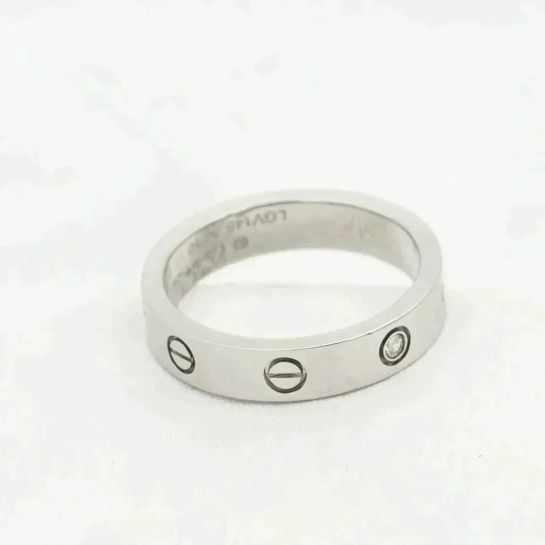 [✨ROSE✨]LOVE RING 4MM 1 DIAMOND SILVER
