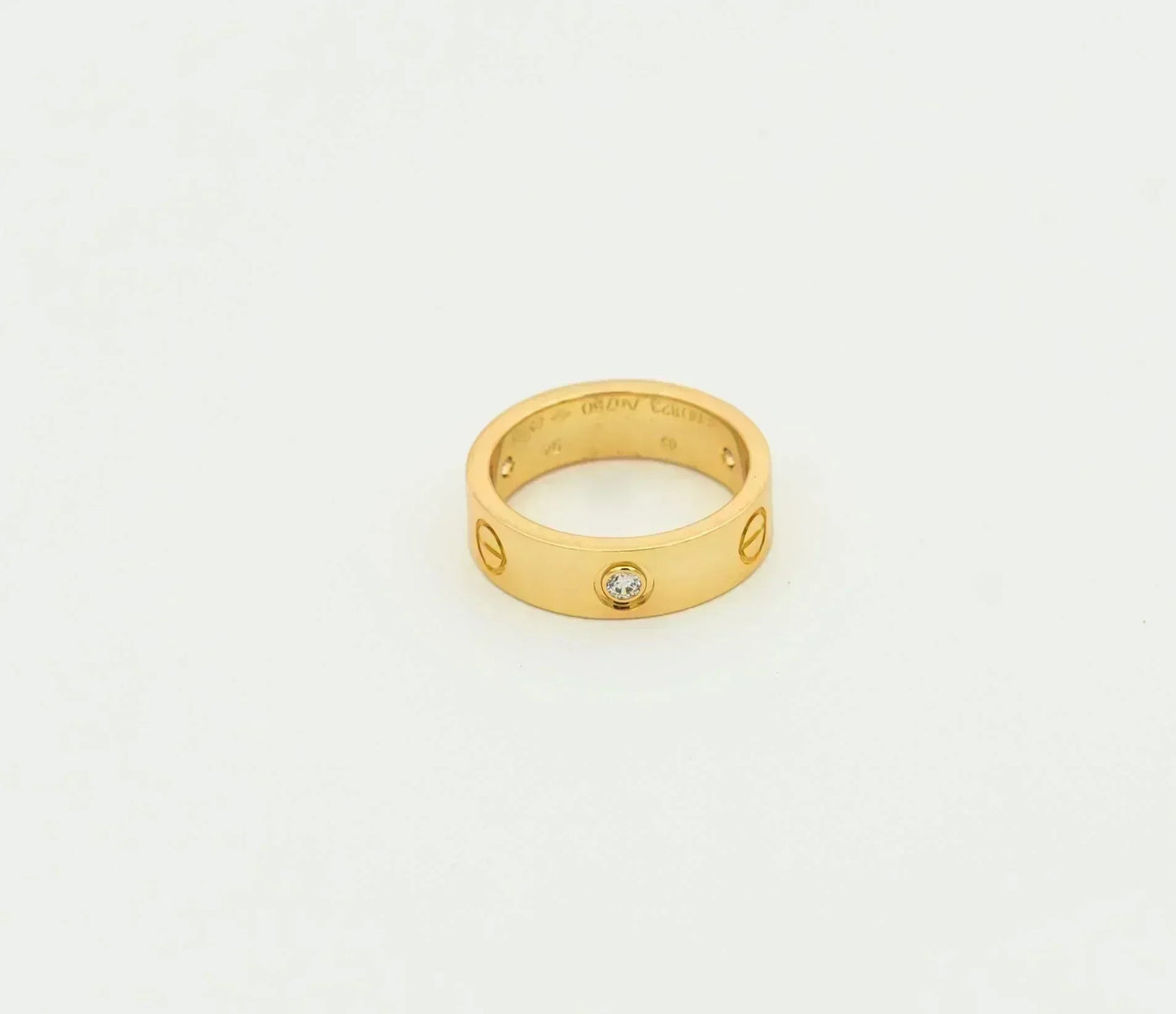 [✨ROSE✨]LOVE RING 5.5MM 3 DIAMONDS GOLD