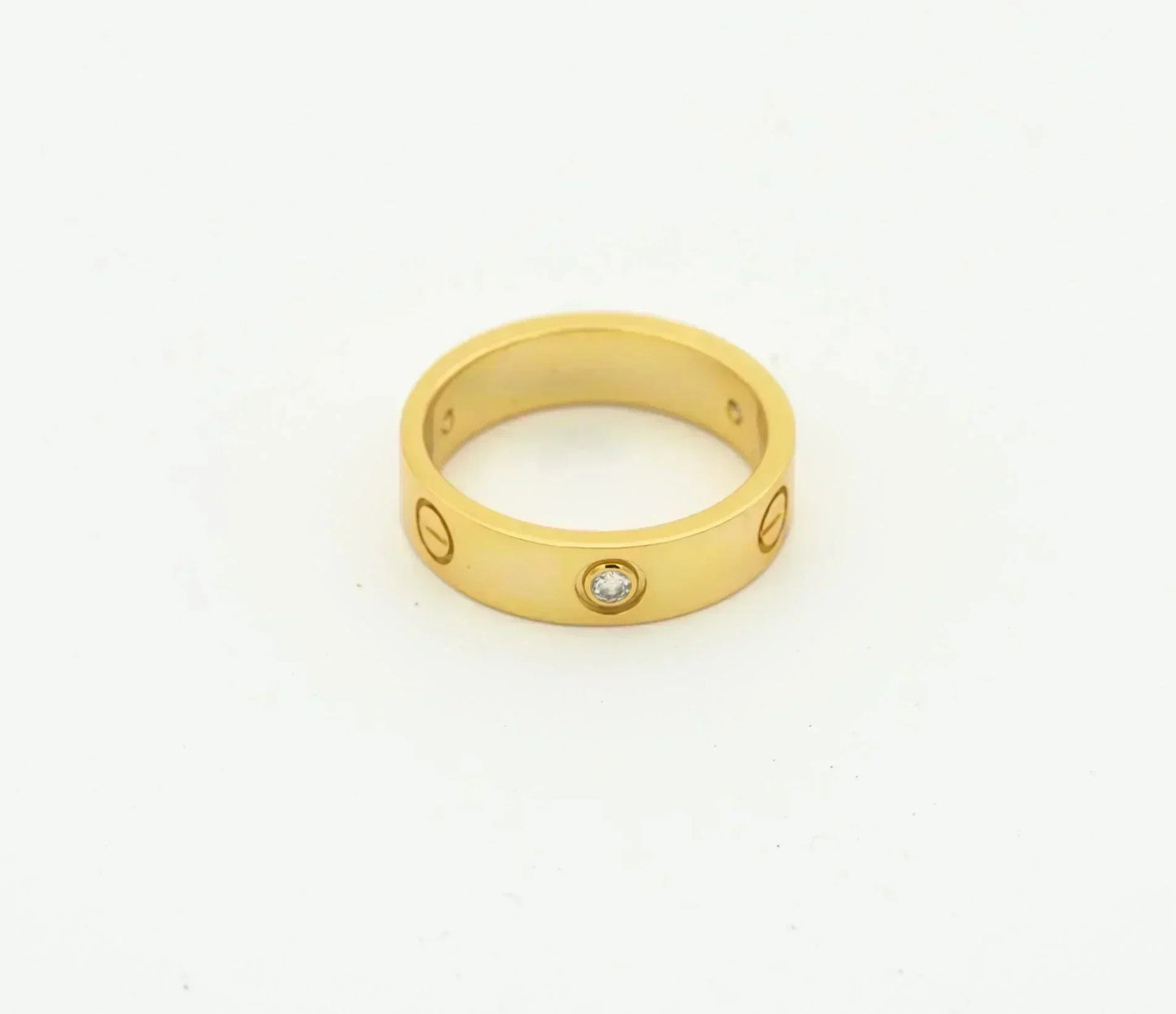 [✨ROSE✨]LOVE RING 4MM 1 DIAMOND GOLD