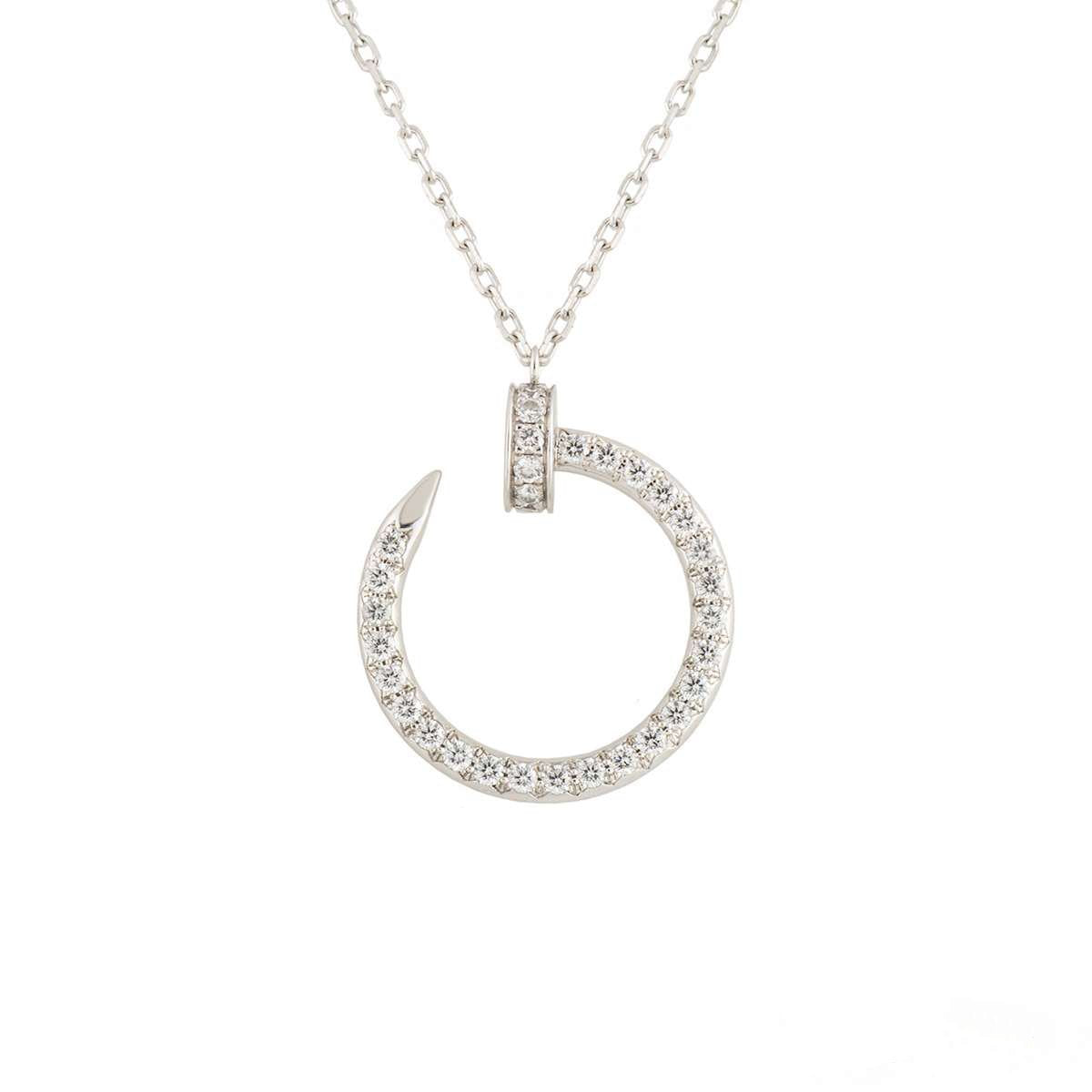 [✨ROSE✨]JUSTE NECKLACE SILVER DIAMONDS