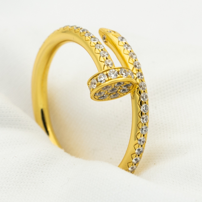 [✨ROSE✨]JUSTE RING 1.8MM GOLD DIAMONDS