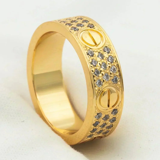 [✨ROSE✨]LOVE RING 5.5MM DIAMONDS PAVED