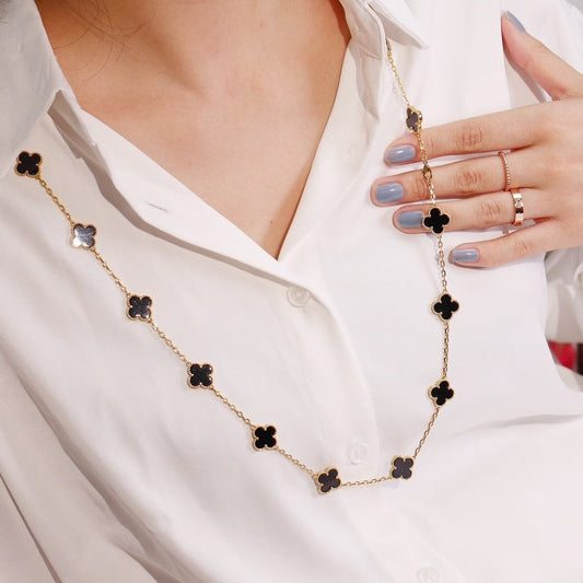 [✨ROSE✨]CLOVER 20 MOTIFS ONYX ROSE GOLD