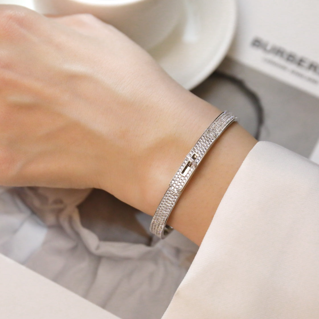 [✨ROSE✨]KELLY BRACELET DIAMOND PAVED