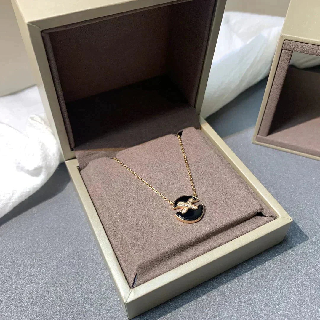 [✨ROSE✨]JEUX DE ROSE GOLD DIAMOND NECKLACE