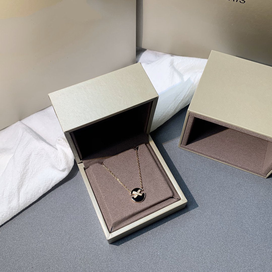 [✨ROSE✨]JEUX DE PINK GOLD DIAMOND NECKLACE
