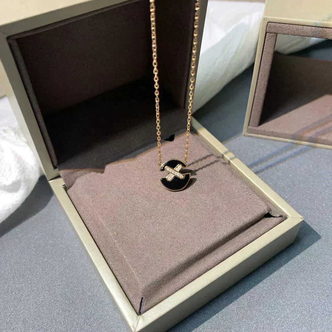 [✨ROSE✨]JEUX DE ROSE GOLD DIAMOND NECKLACE