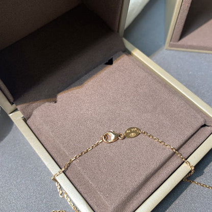 [✨ROSE✨]JEUX DE PINK GOLD DIAMOND NECKLACE