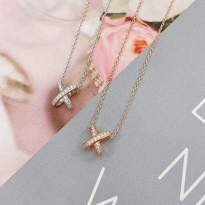 [✨ROSE✨]JEUX DE DIAMOND NECKLACE