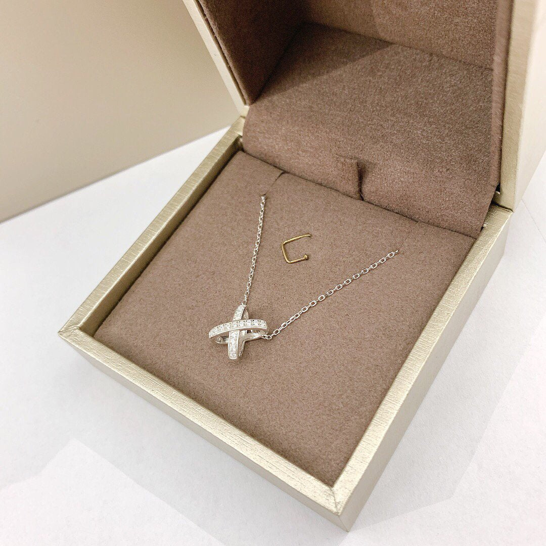 [✨ROSE✨]JEUX DE DIAMOND NECKLACE
