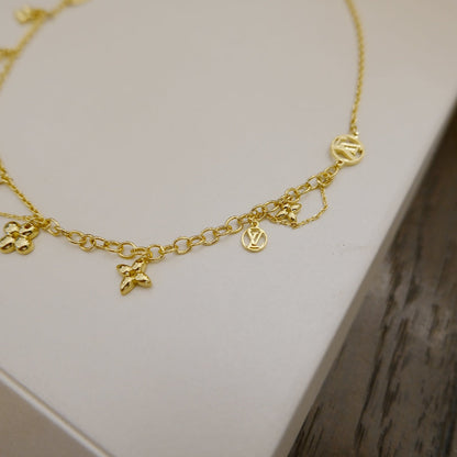 [✨ROSE✨]BLOOMING SUPPLE NECKLACE BRASS
