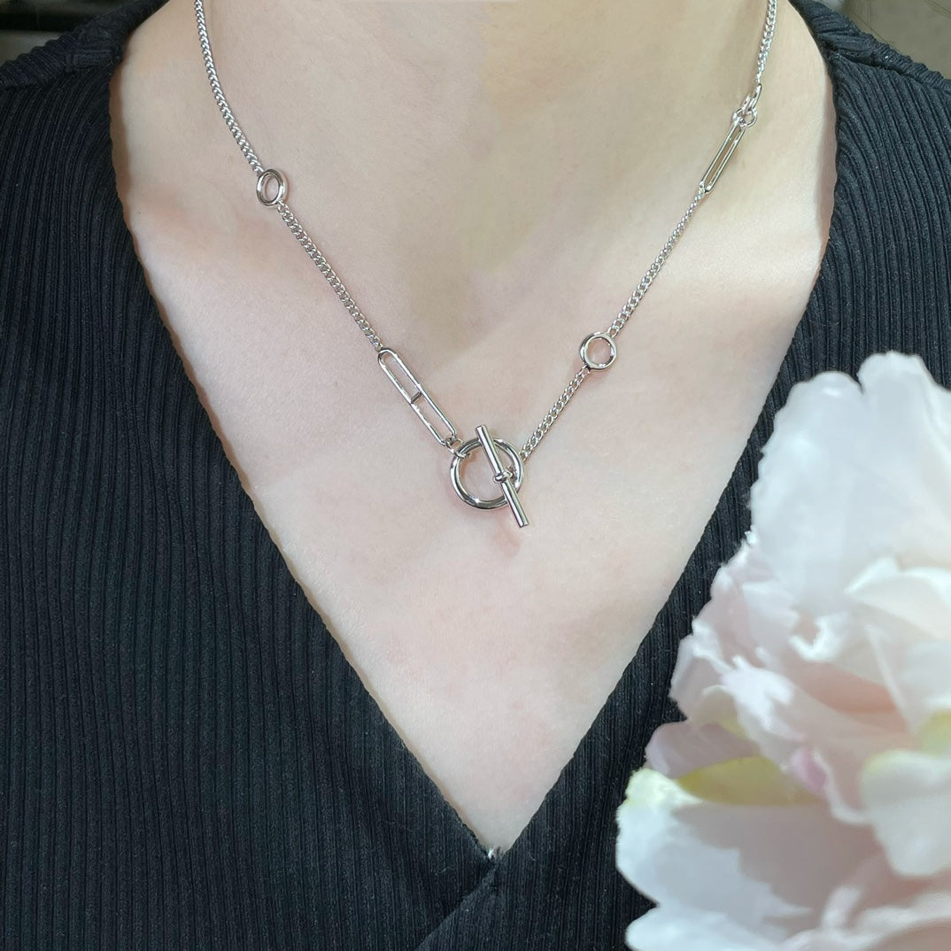 [✨ROSE✨]HM STERLING CHAINE D'ANCRE HEART