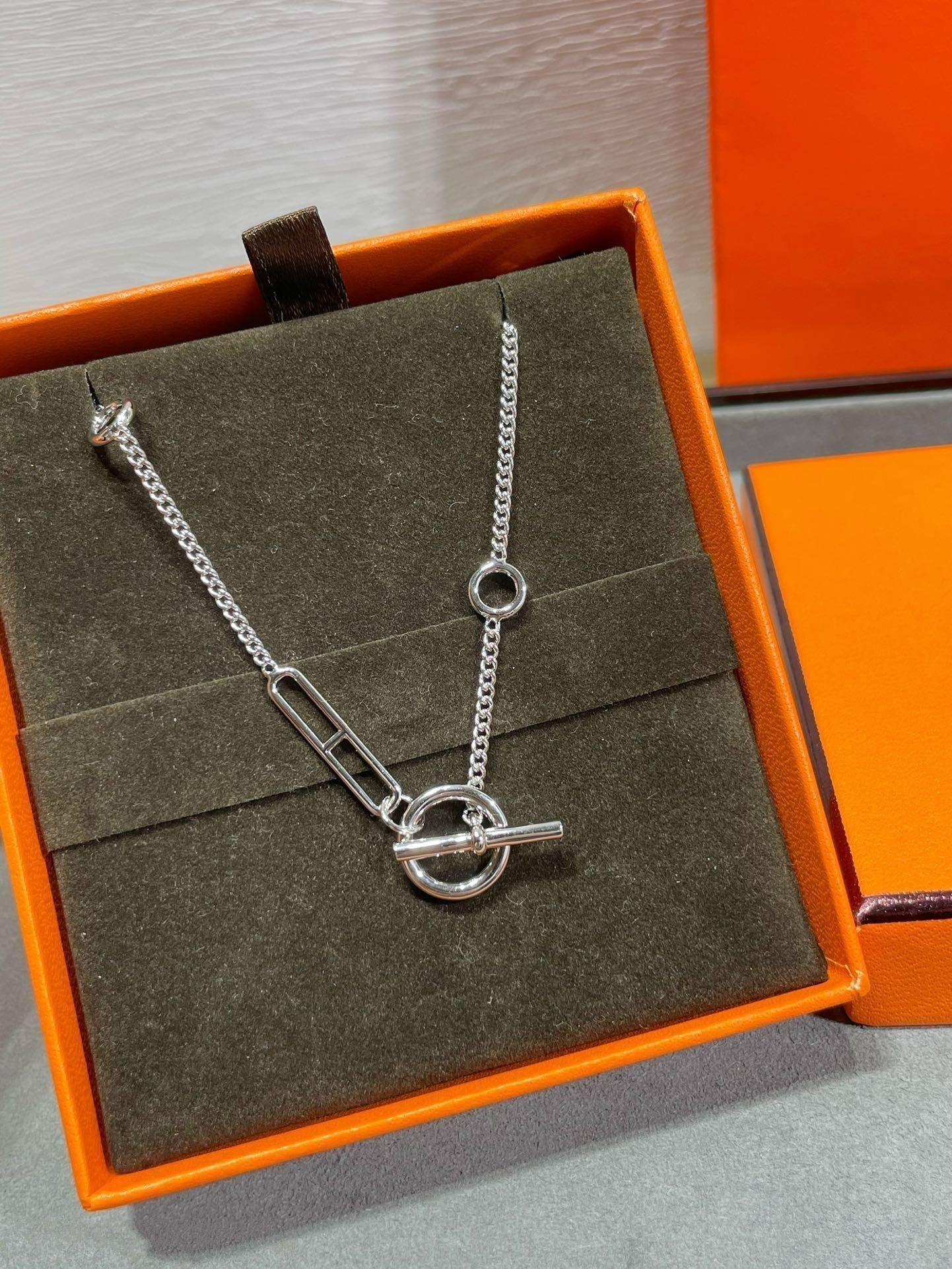 [✨ROSE✨]HM STERLING CHAINE D'ANCRE HEART