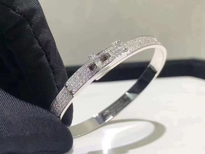 [✨ROSE✨]HM KELLY BRACELET IN SILVER AND FULL PAVE DIAMOND