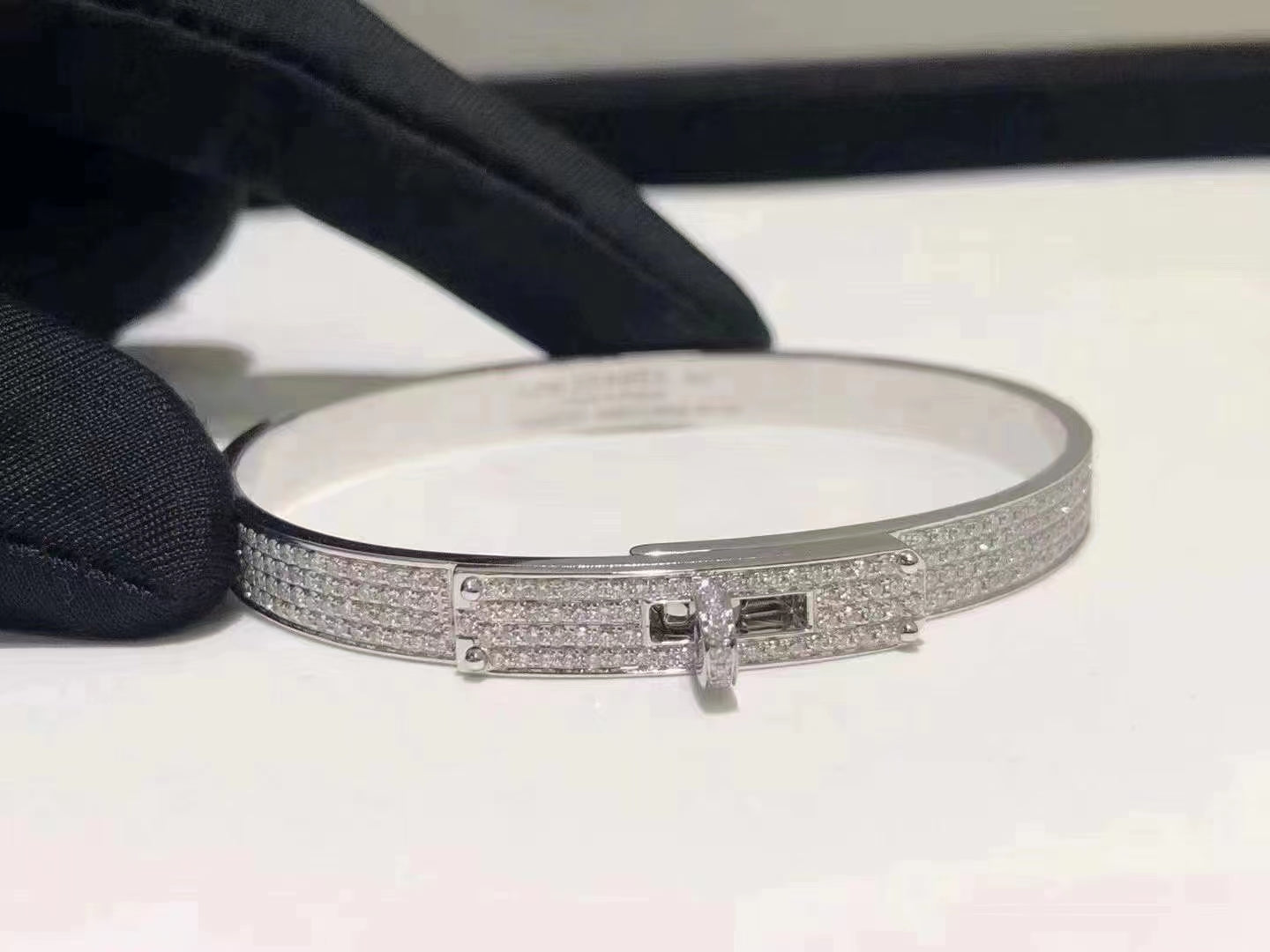 [✨ROSE✨]HM KELLY BRACELET IN SILVER AND FULL PAVE DIAMOND