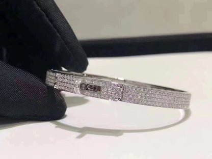 [✨ROSE✨]HM KELLY BRACELET IN SILVER AND FULL PAVE DIAMOND